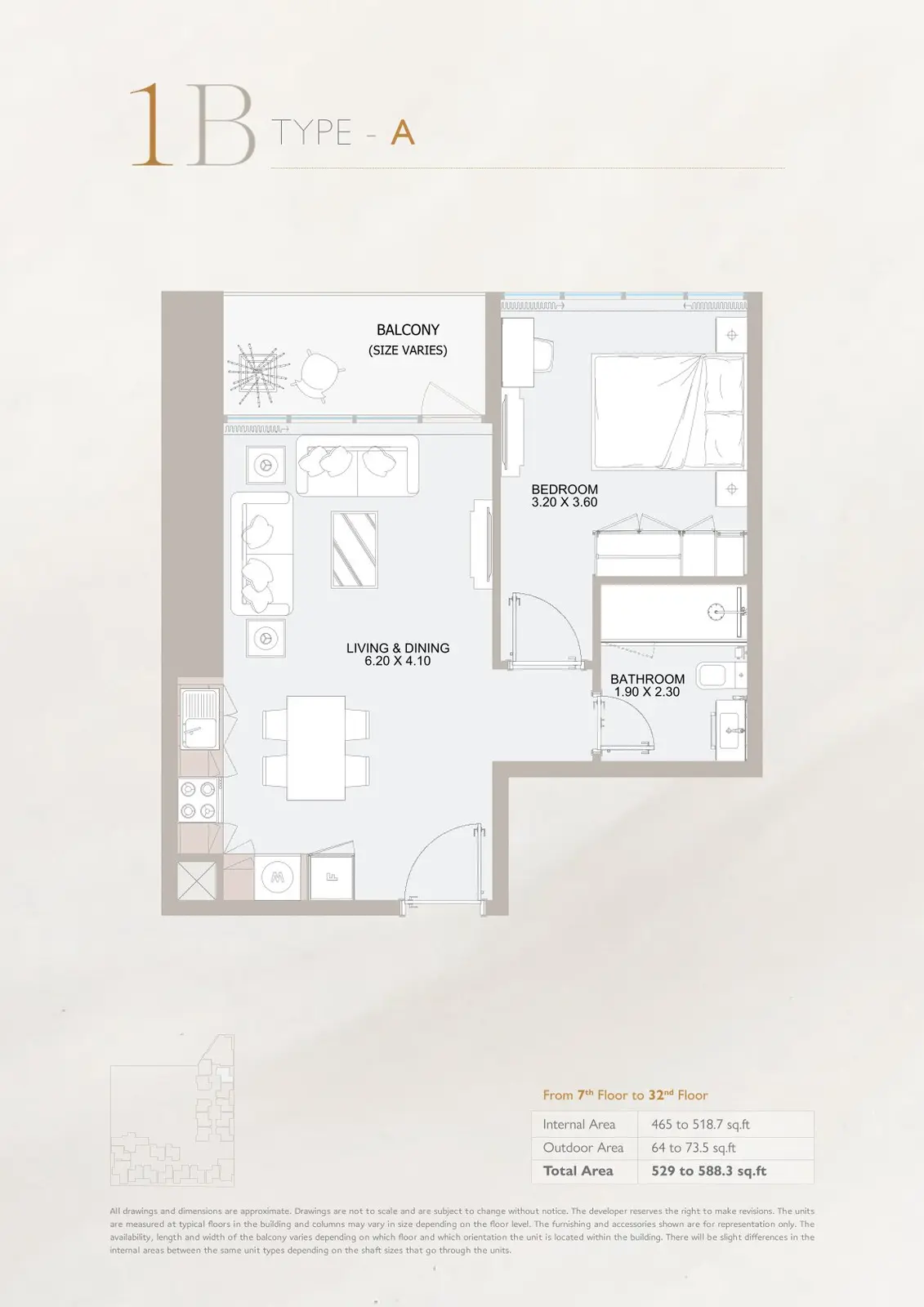 Floor plan for Type A