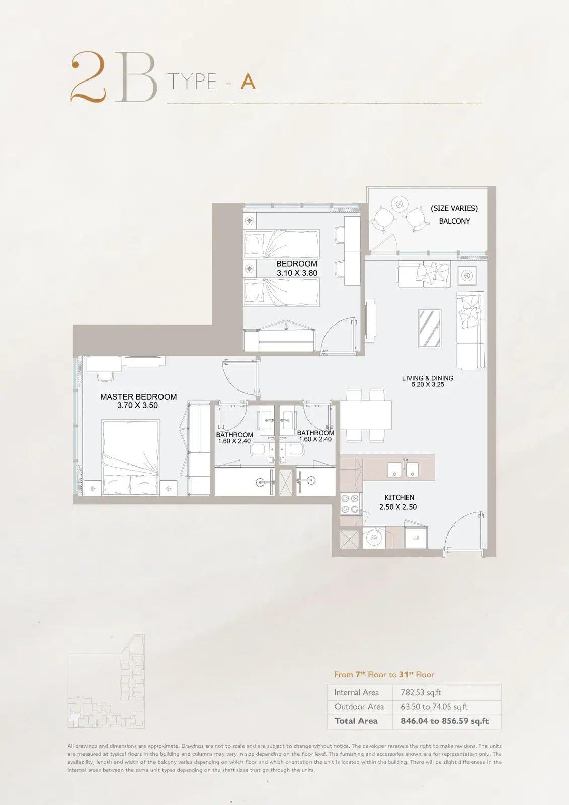 Floor plan for Type A