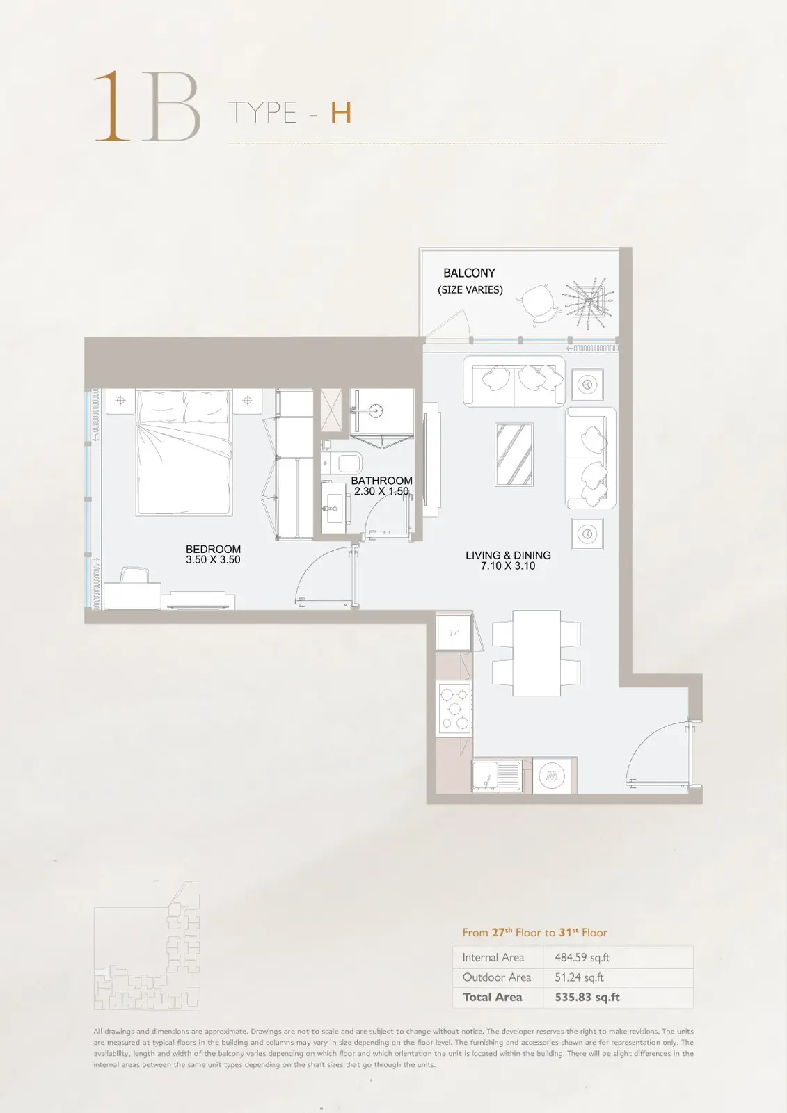 Floor plan for Type H
