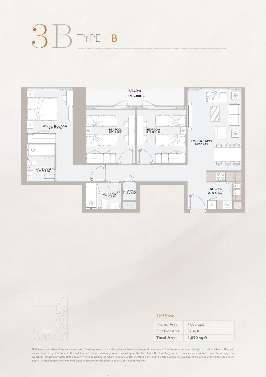 Floor plan for Type B