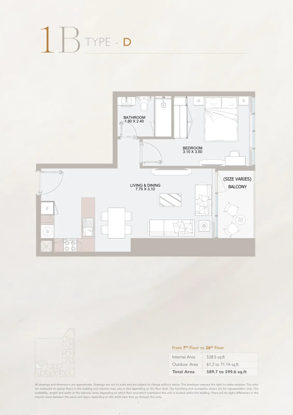 Floor plan for Type D