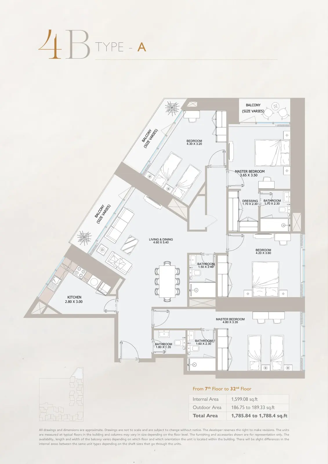 Floor plan for Type A