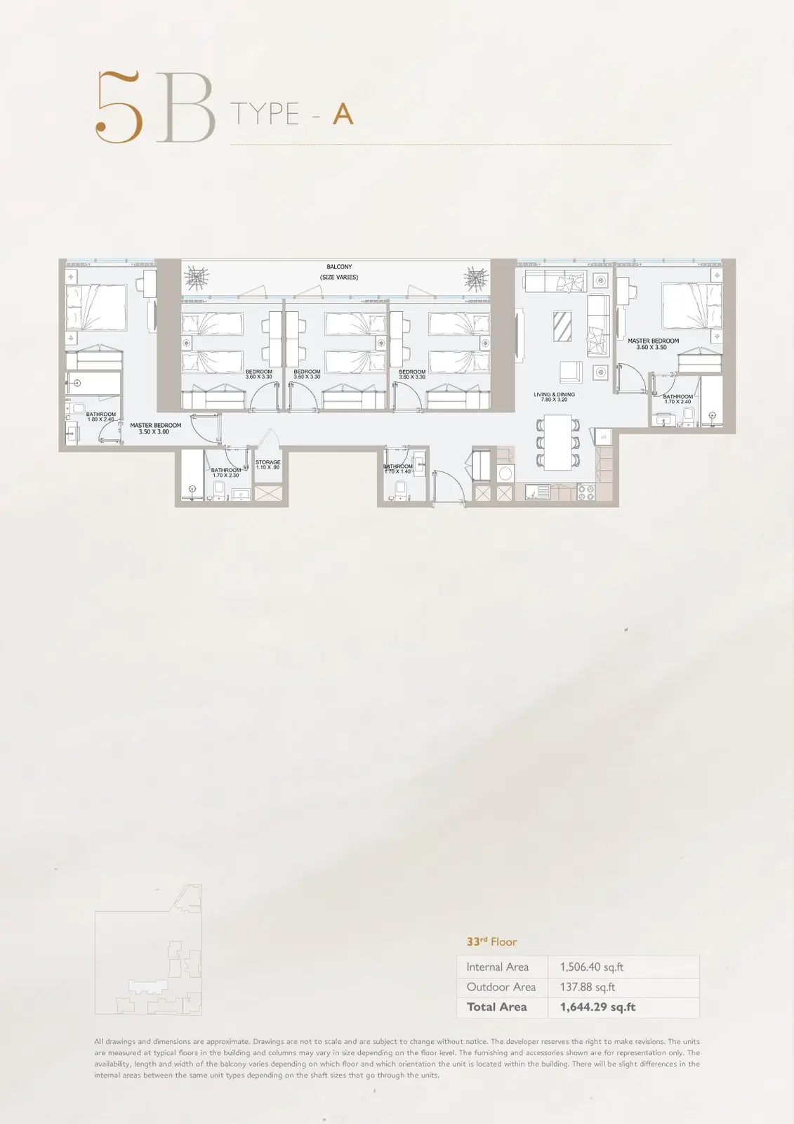 Floor plan for Type A