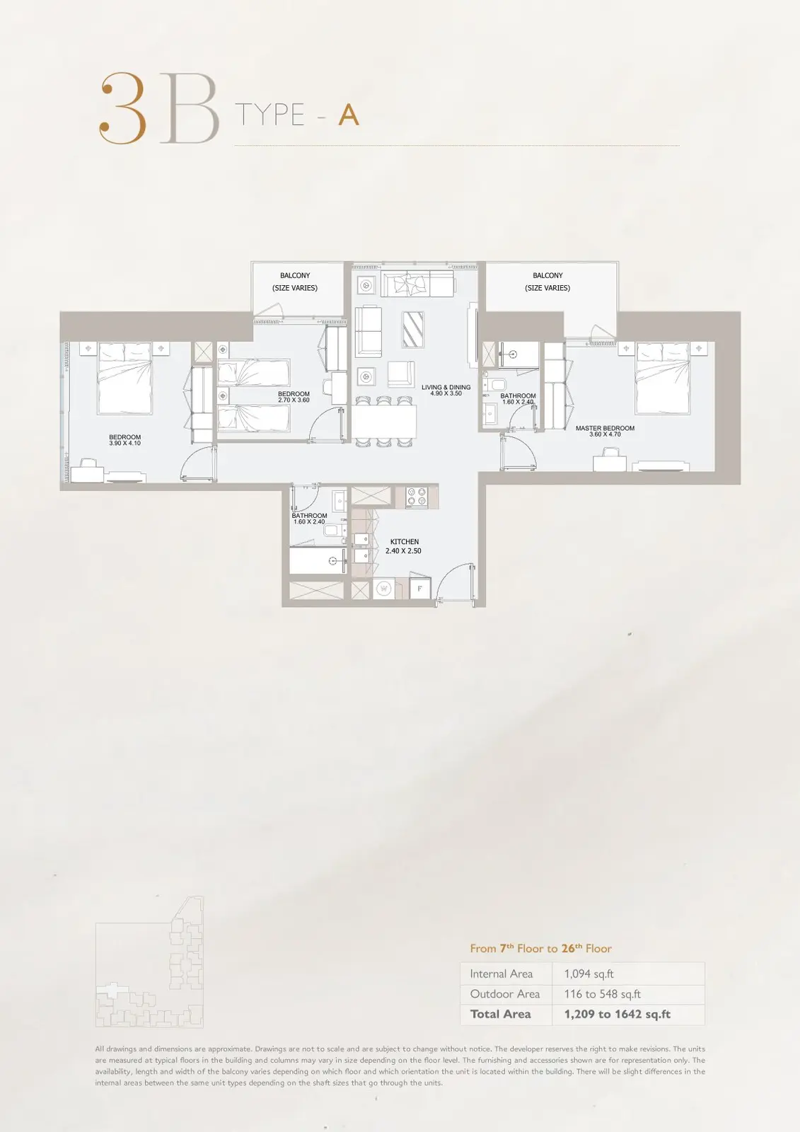 Floor plan for Type A
