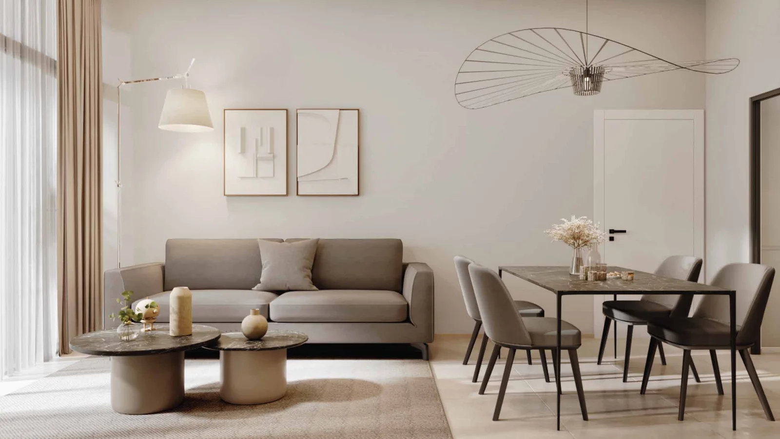 Apartment living and dining space at Livel Residenza