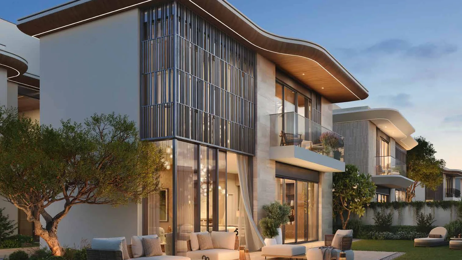 Talay and Talay Beach villa with a private landscaped garden and outdoor seating