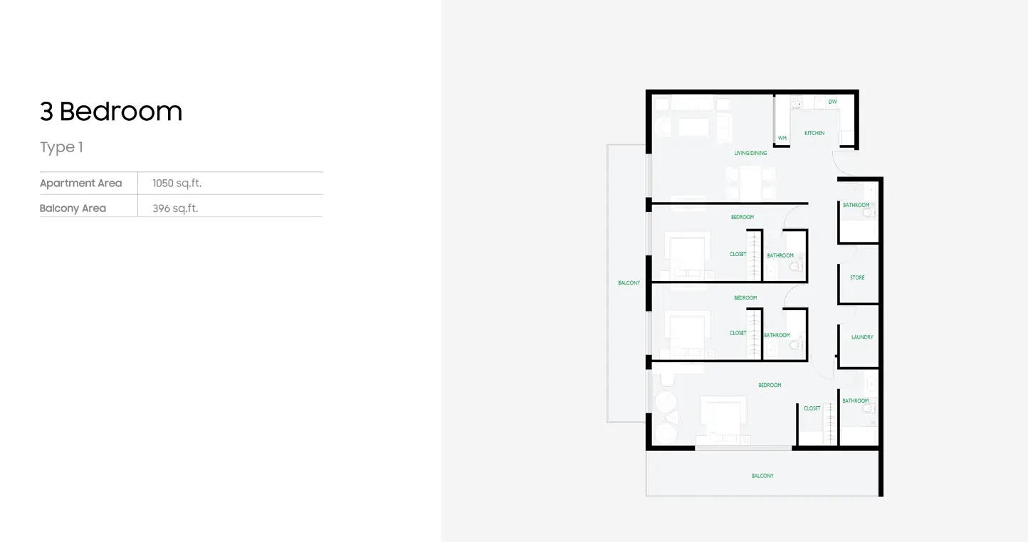 Floor plan for Type 1