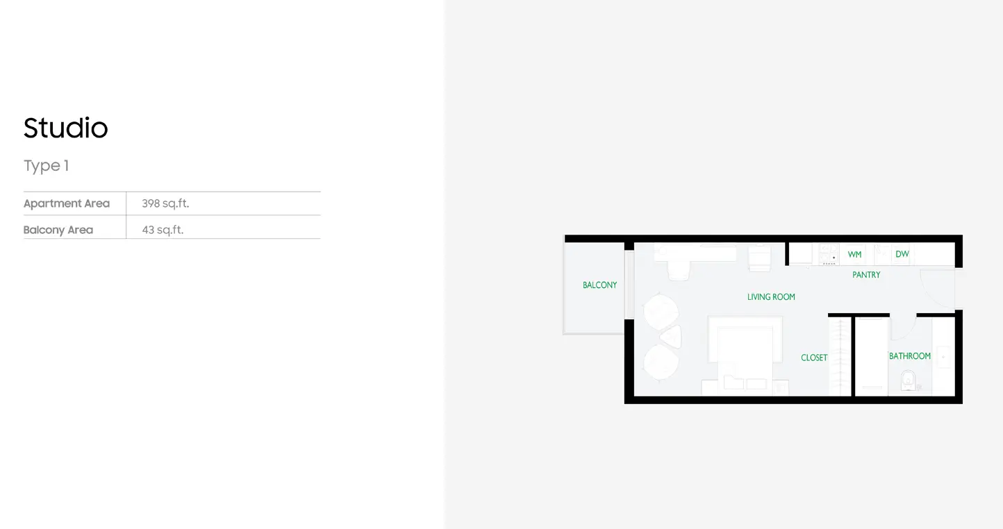 Floor plan for Type 1