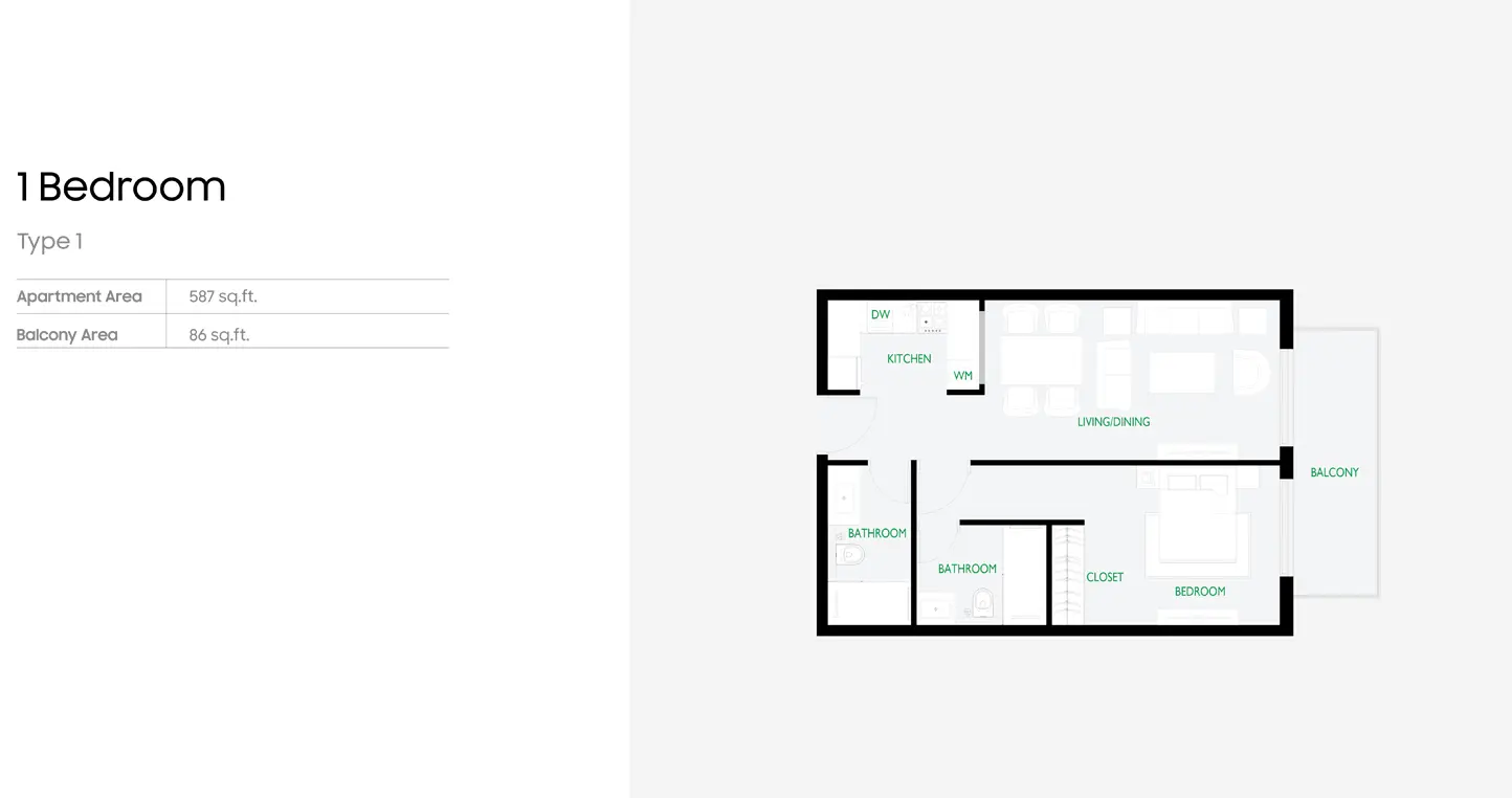 Floor plan for Type 1