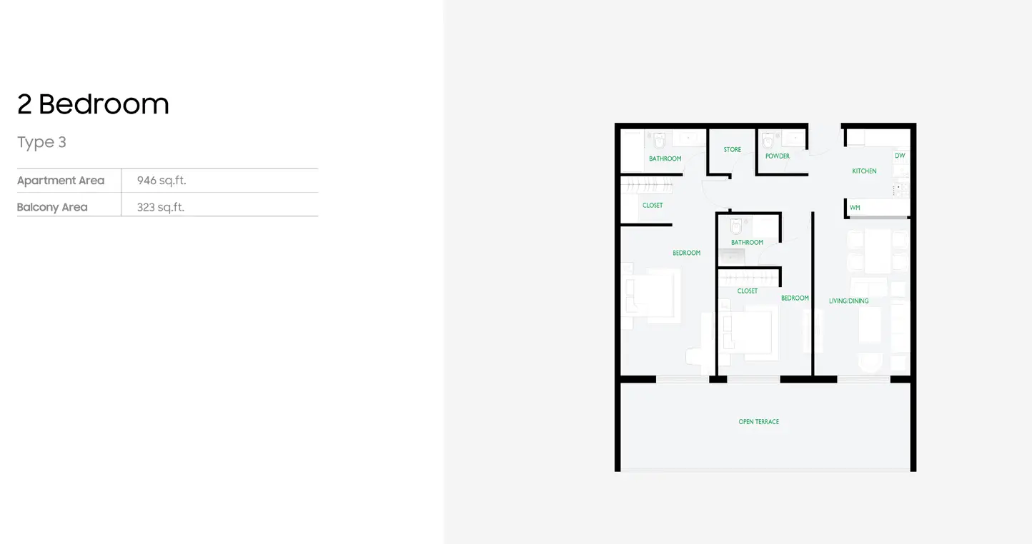 Floor plan for Type 3