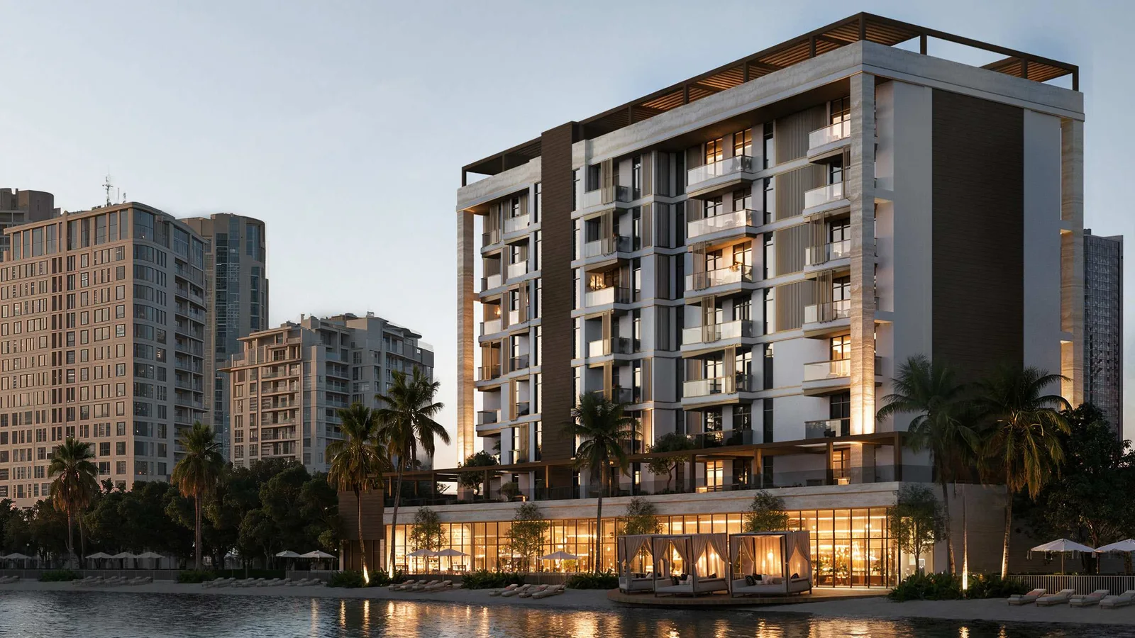 Daylight waterfront exterior of Époque by Reportage.