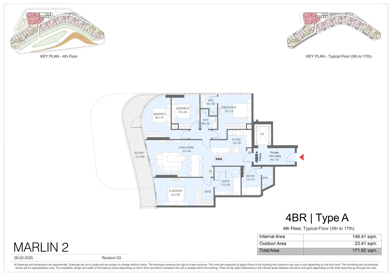 Floor plan for Type A