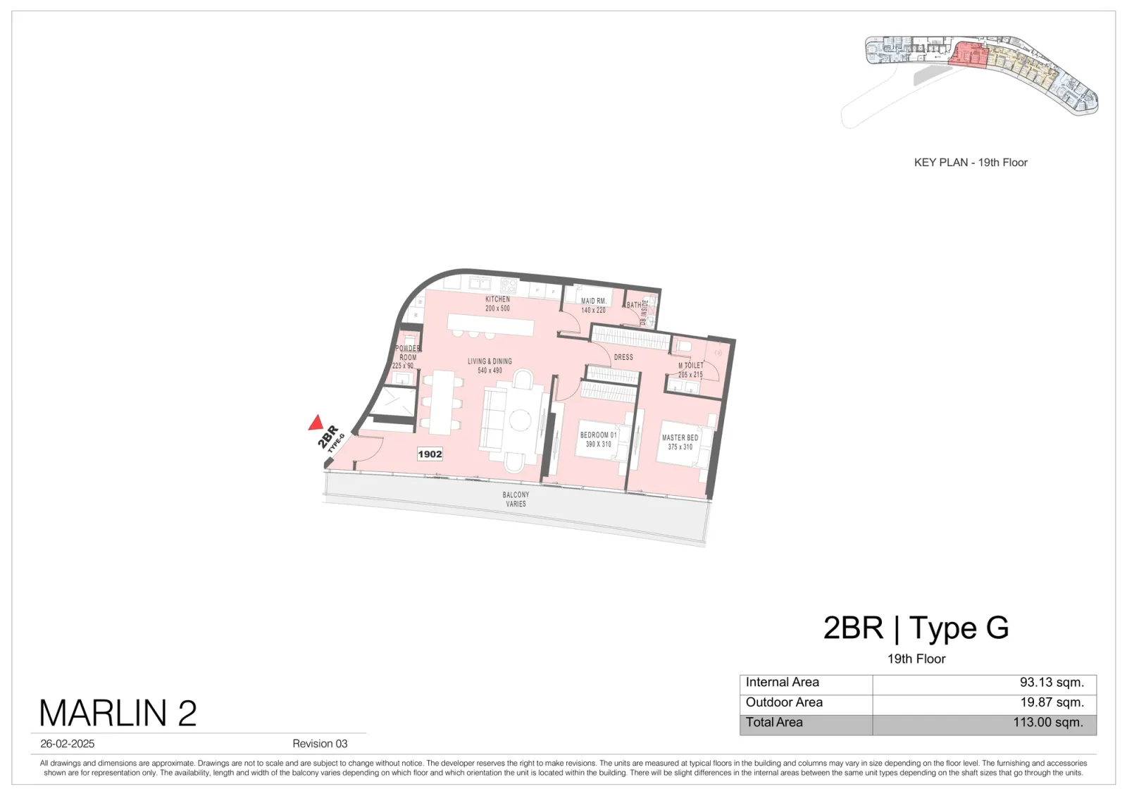 Floor plan for Type G