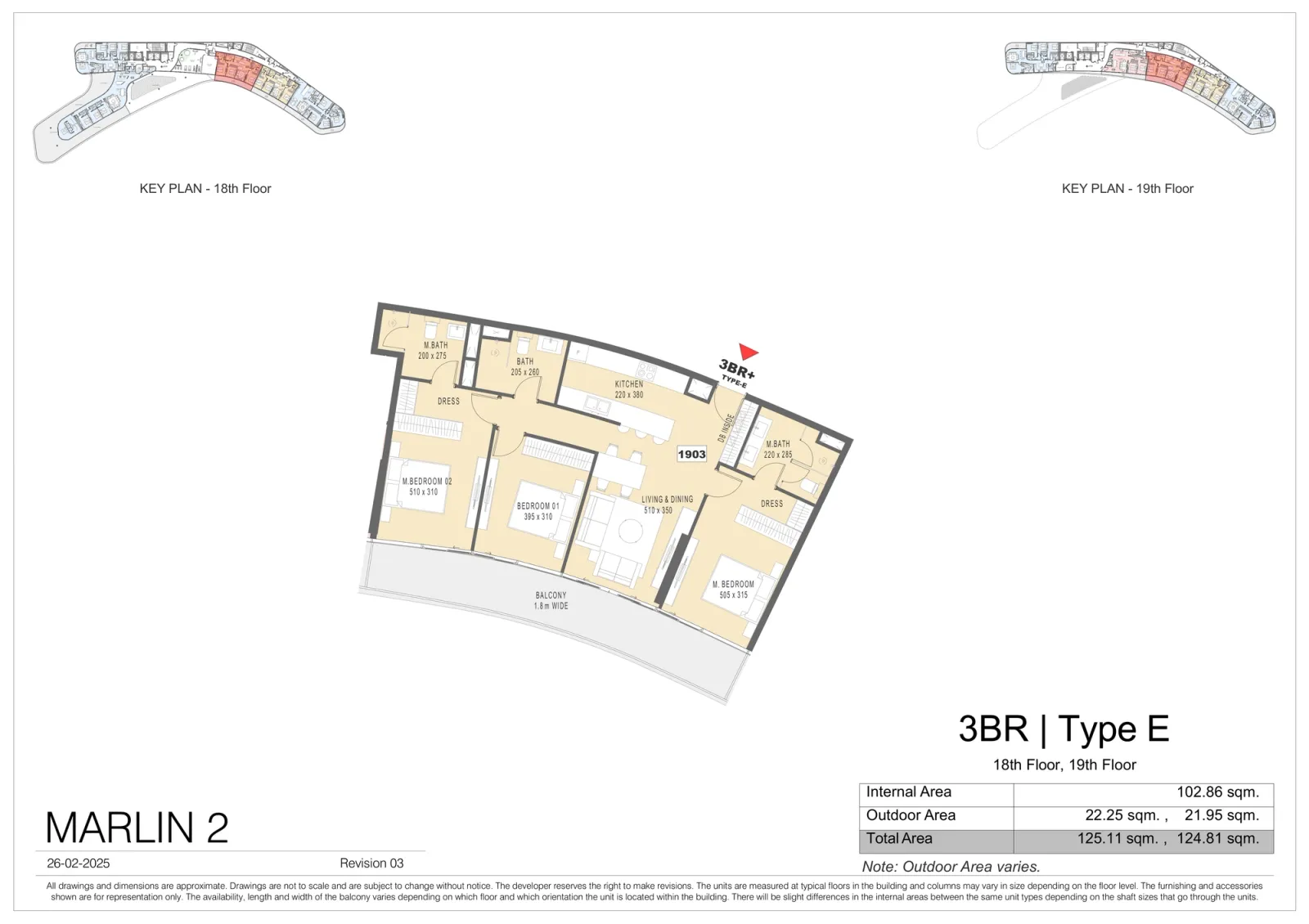 Floor plan for Type E