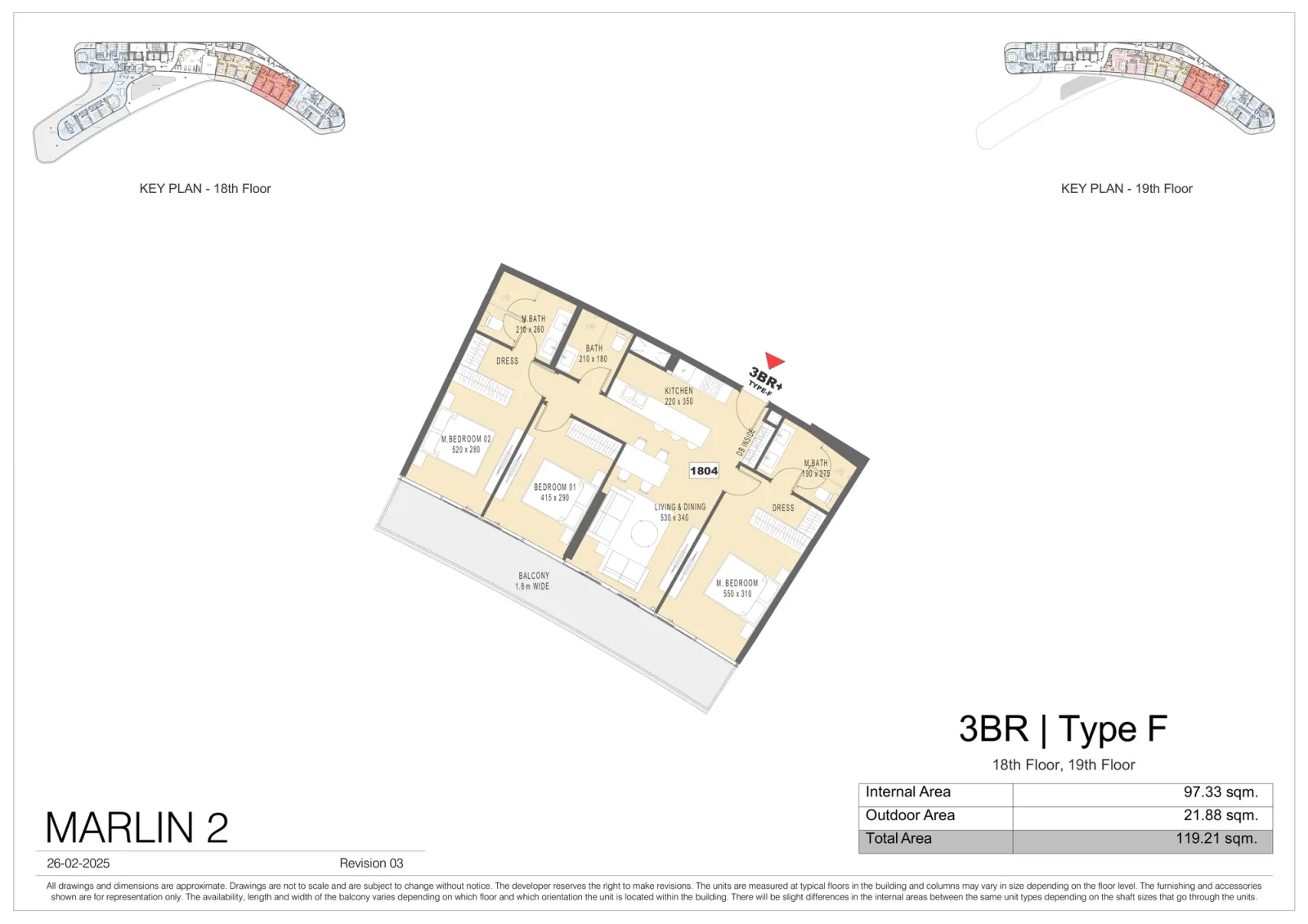 Floor plan for Type F