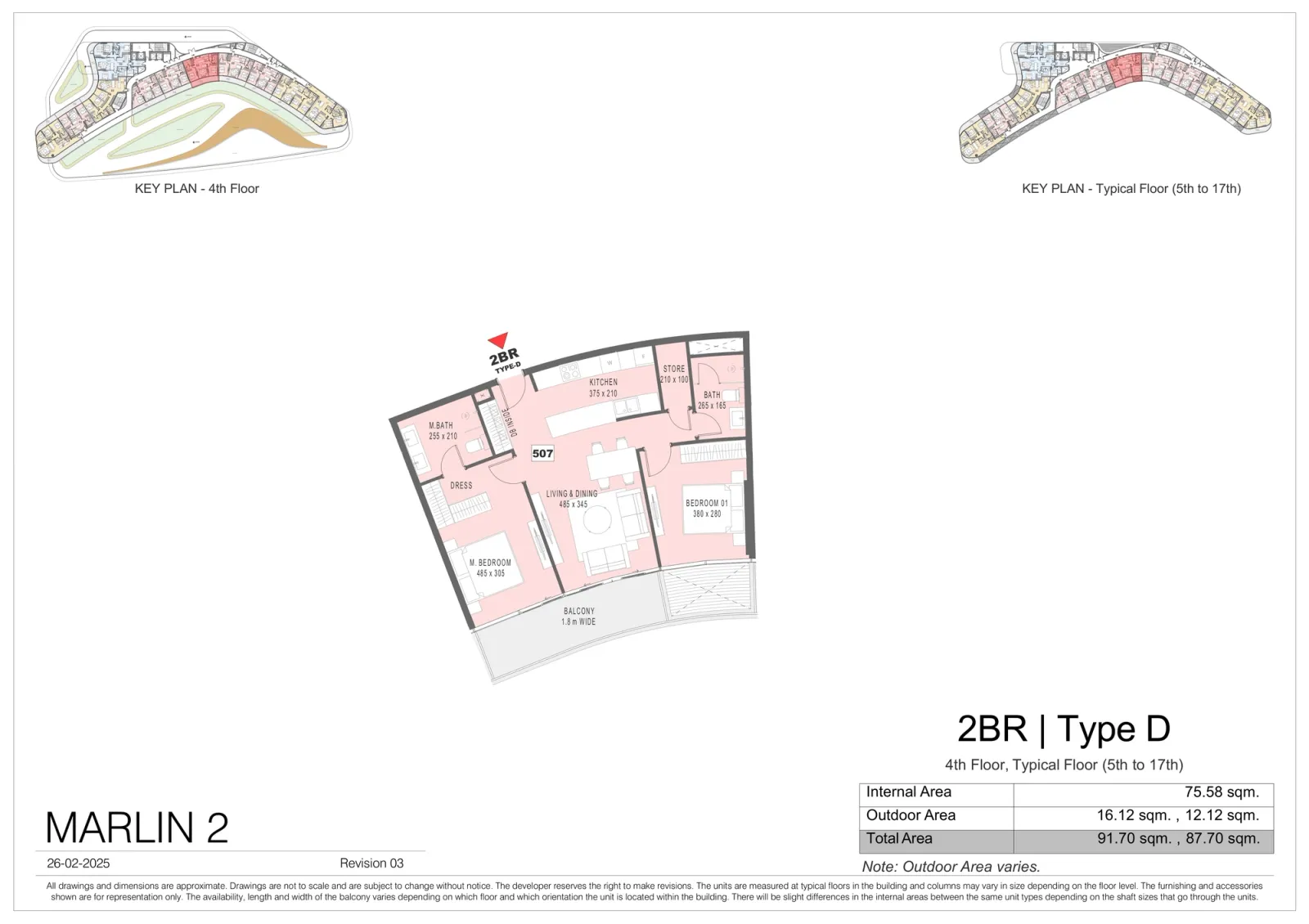 Floor plan for Type D