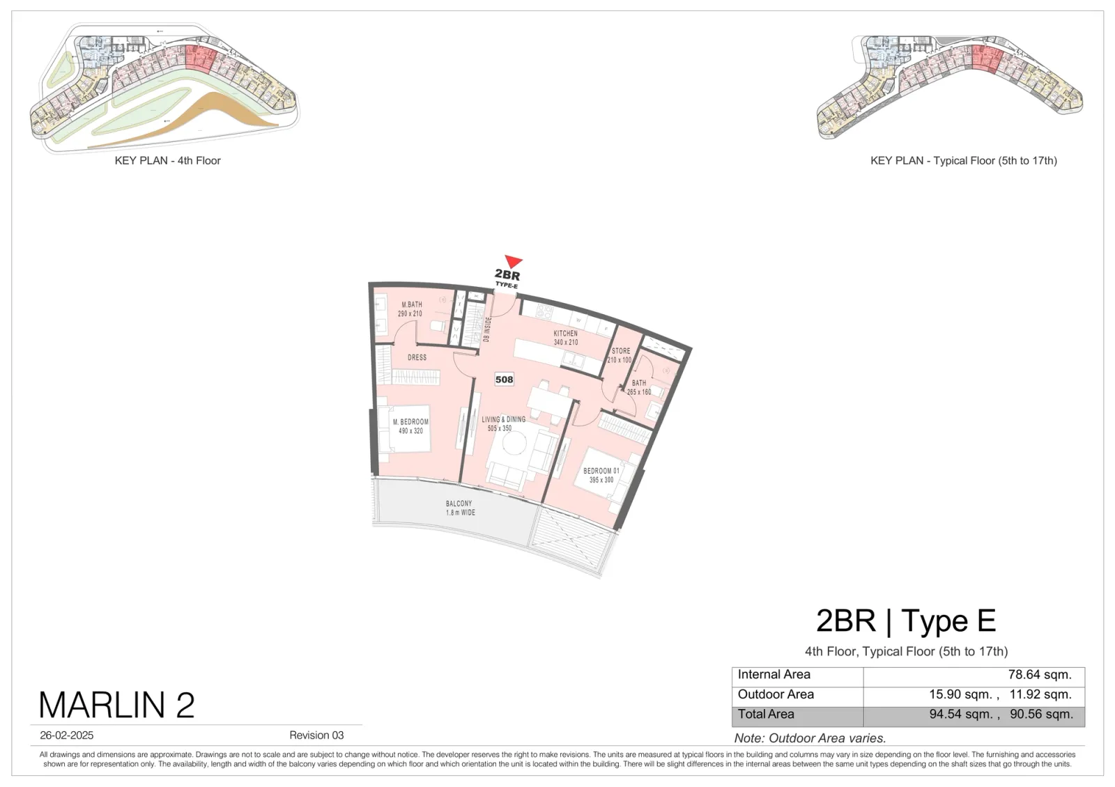 Floor plan for Type E