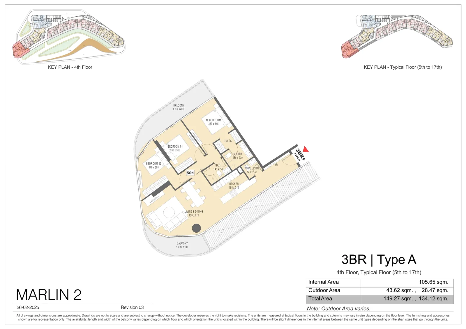 Floor plan for Type A