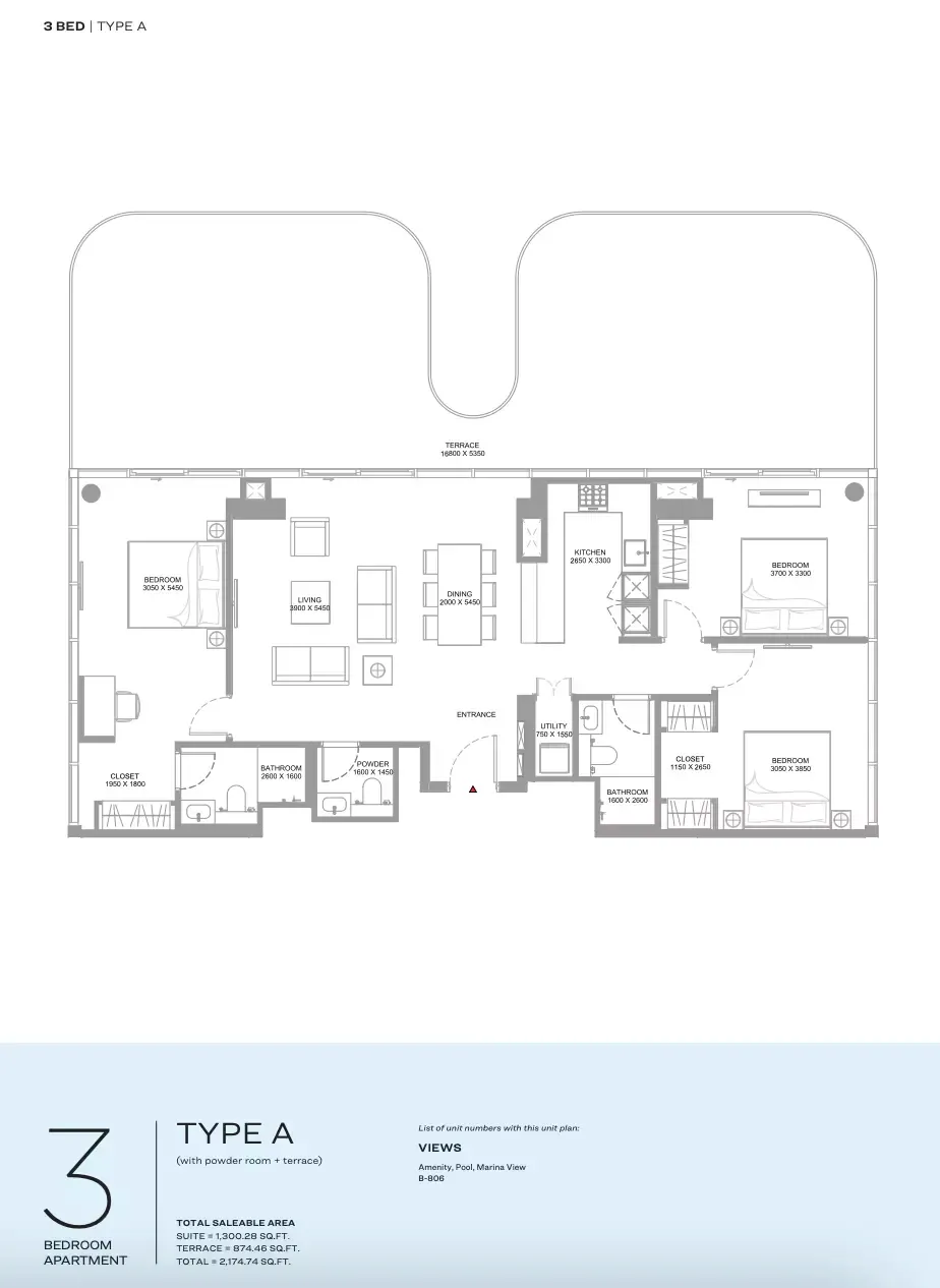 Floor plan for Type A