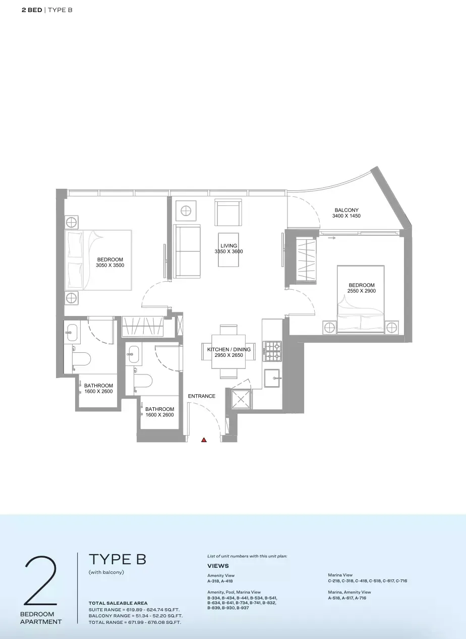 Floor plan for Type B