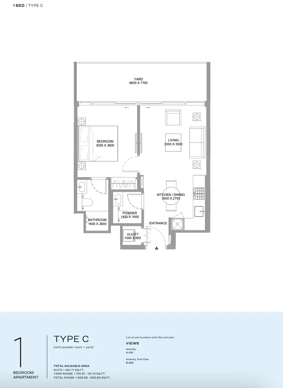 Floor plan for Type C