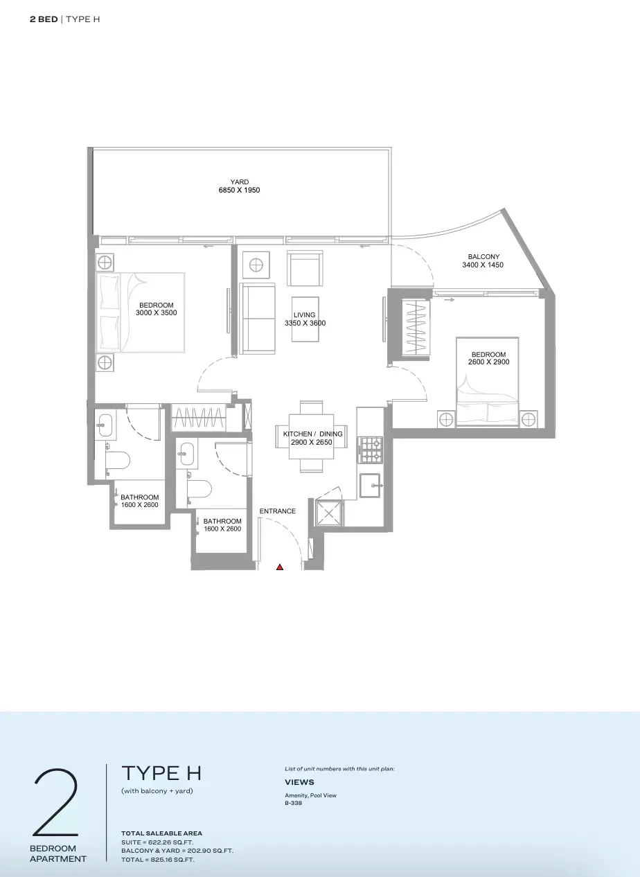 Floor plan for Type H