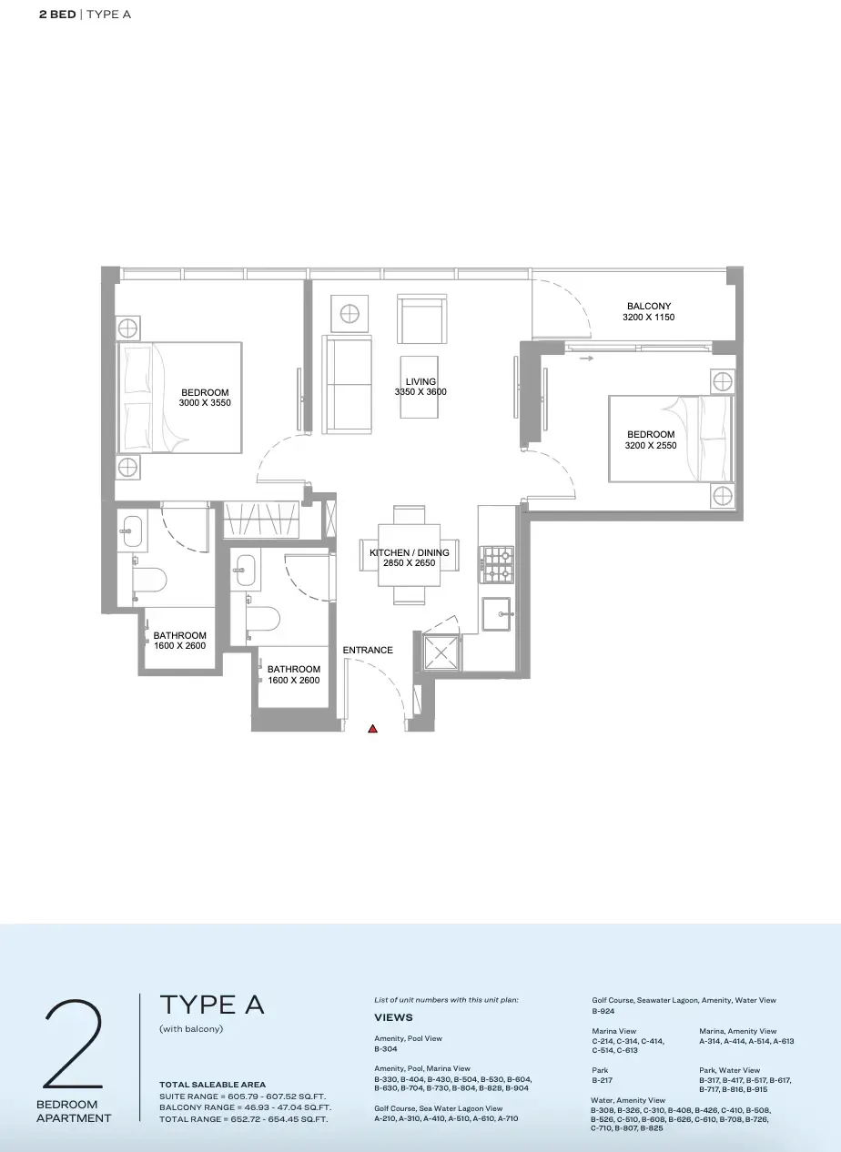 Floor plan for Type A