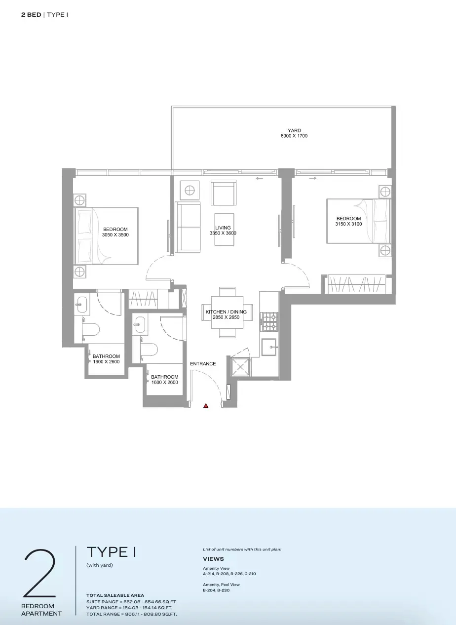 Floor plan for Type I