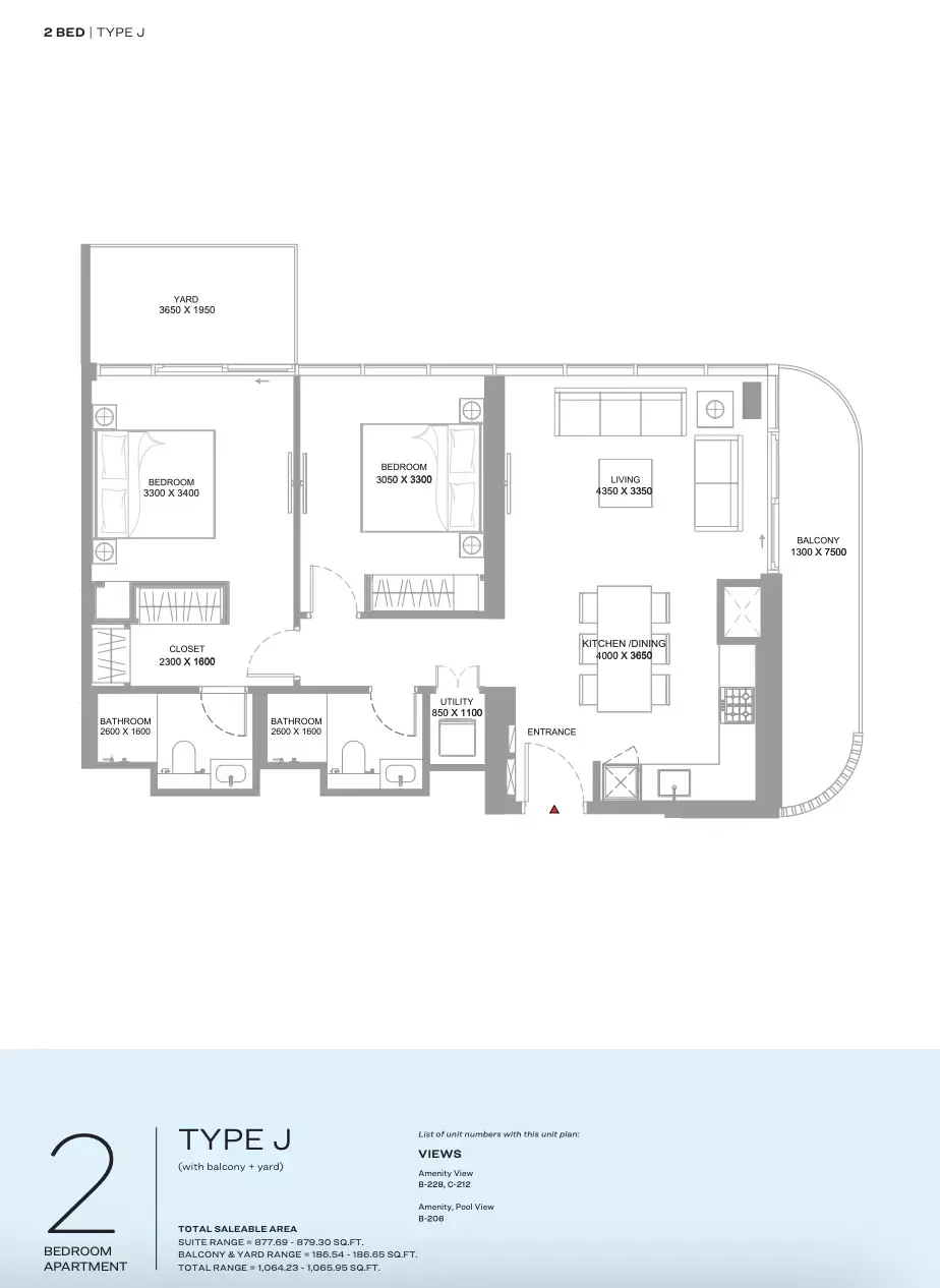 Floor plan for Type J