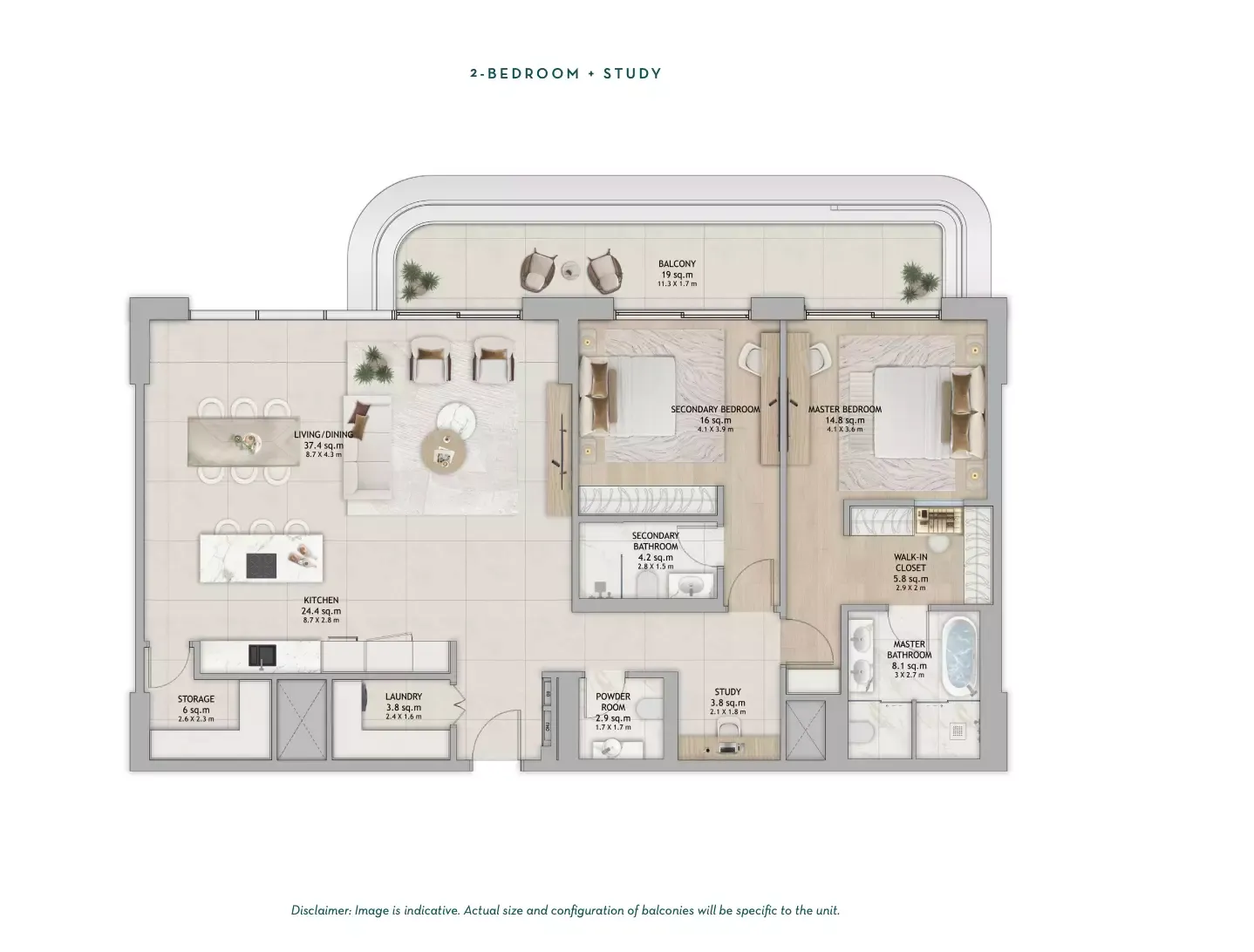Floor plan for Type A+S