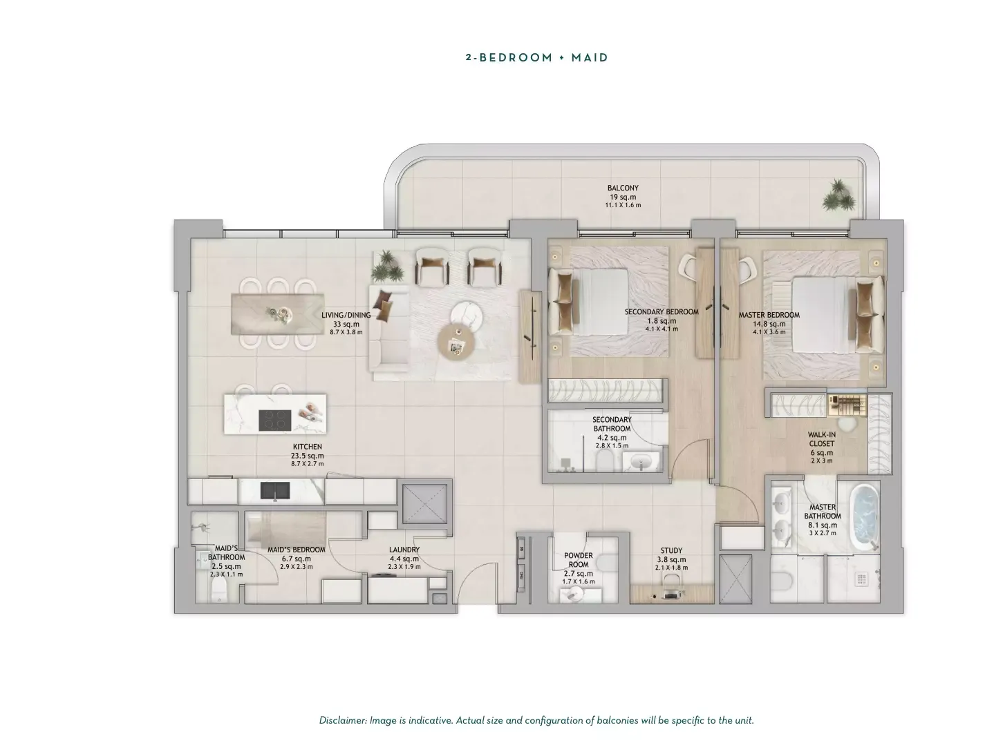 Floor plan for Type A+M