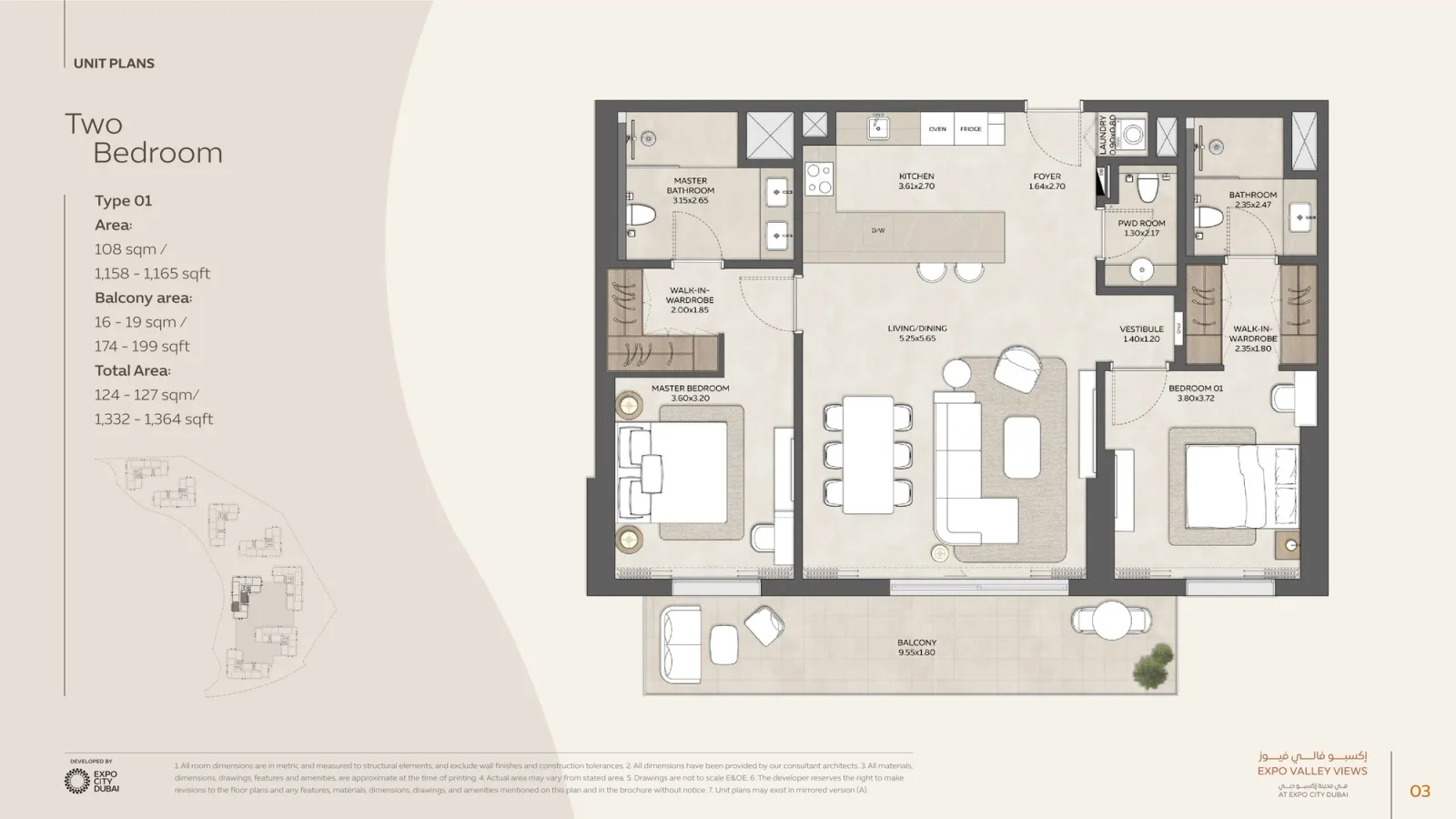 Floor plan for Type 01