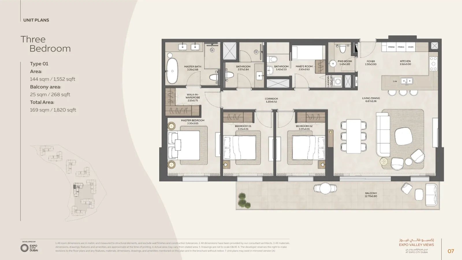 Floor plan for Type 01