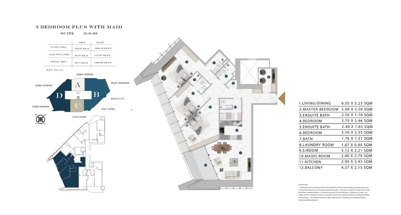 Floor plan for Type D603