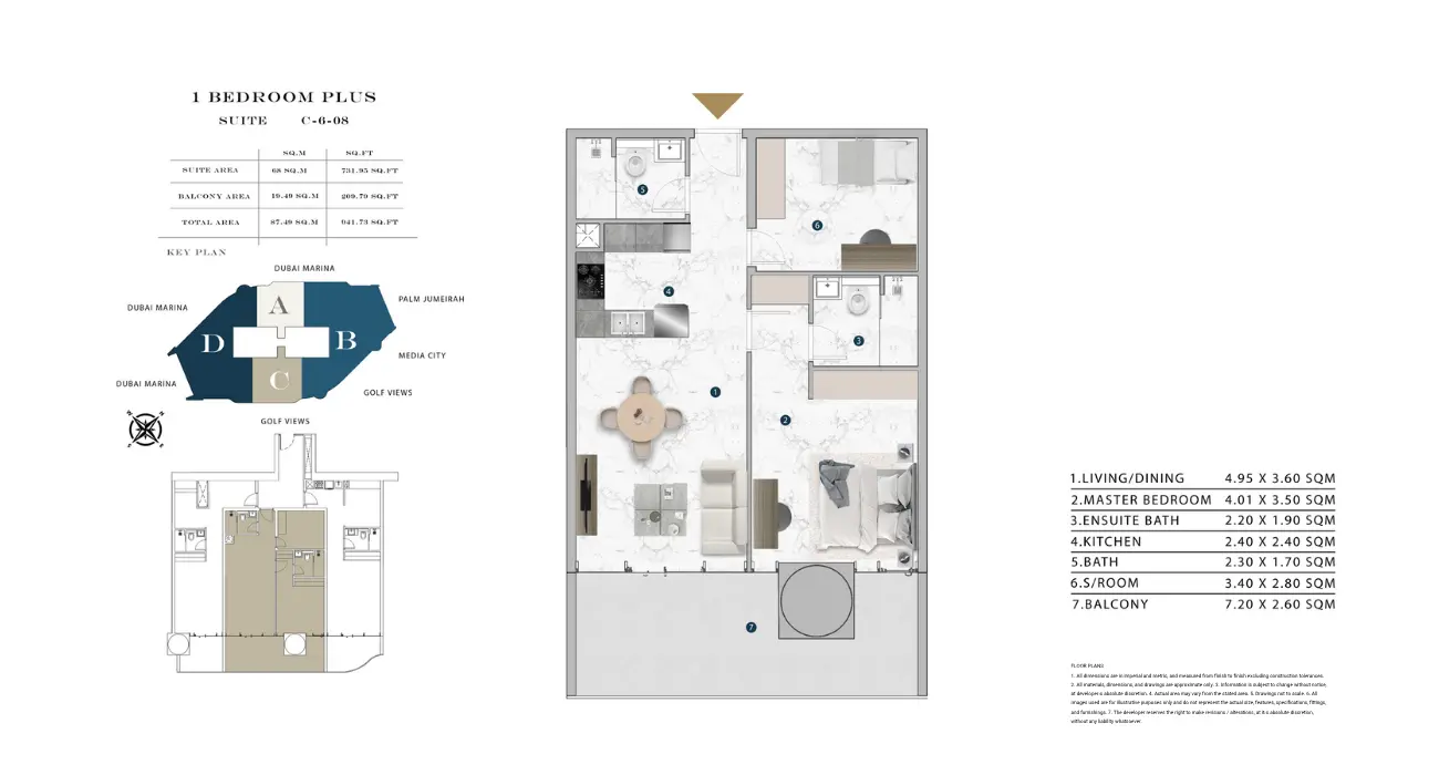 Floor plan for Type C608