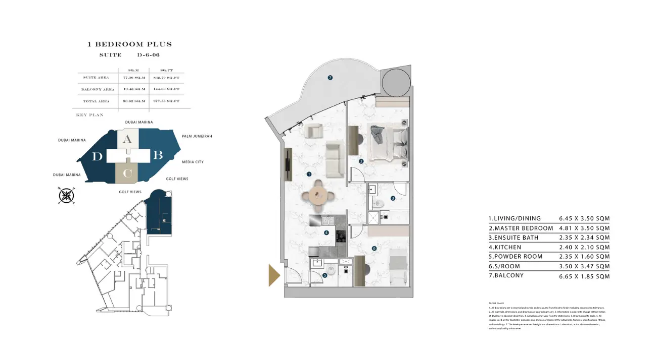 Floor plan for Type D606