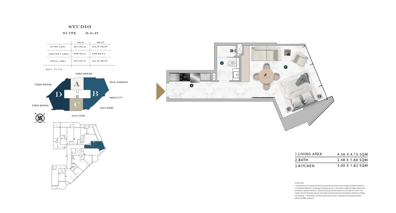 Floor plan for Type B621