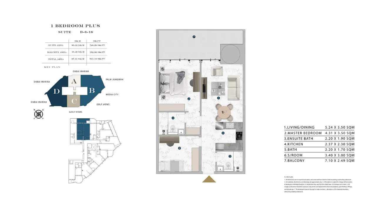 Floor plan for Type B618