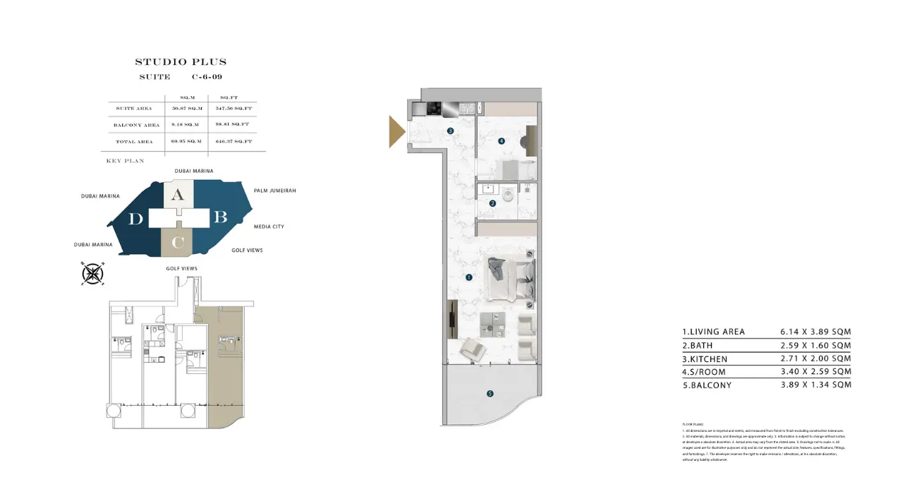 Floor plan for Type C609