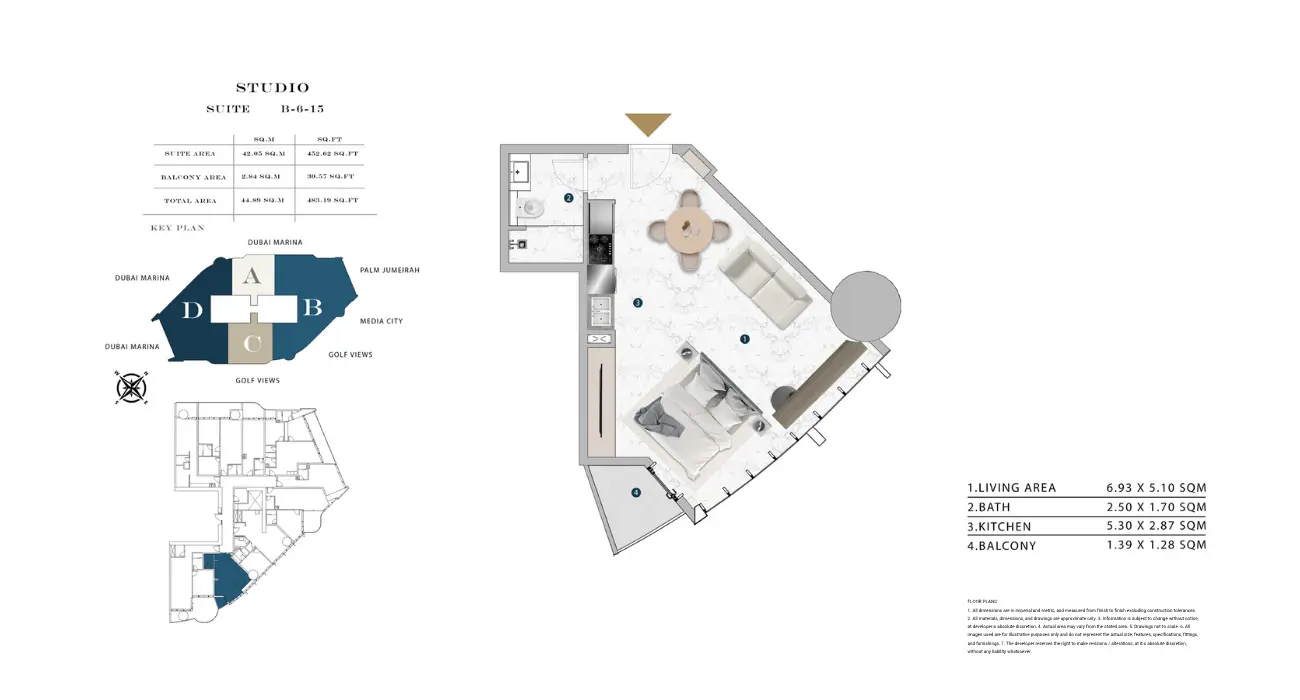 Floor plan for Type B615