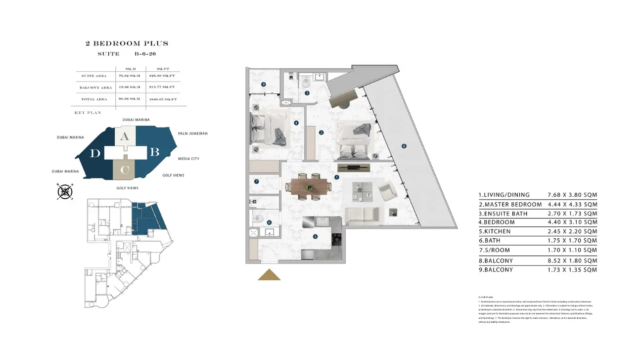 Floor plan for Type B620