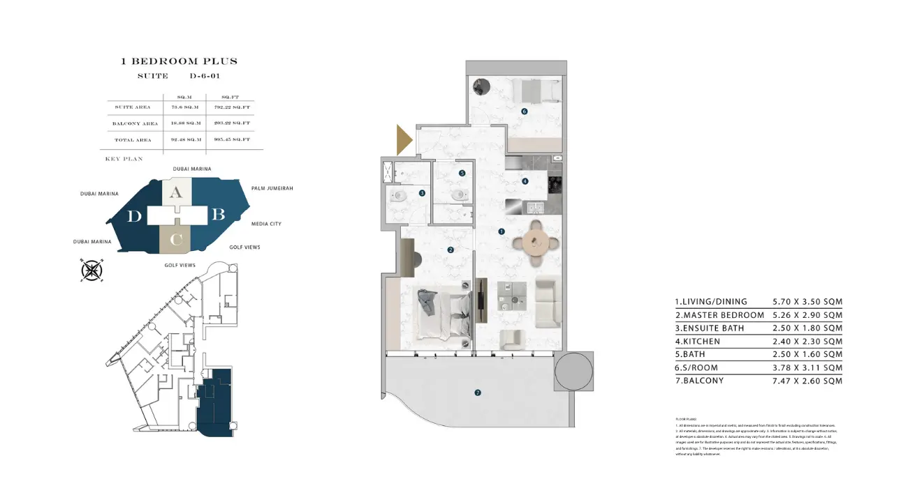 Floor plan for Type D601