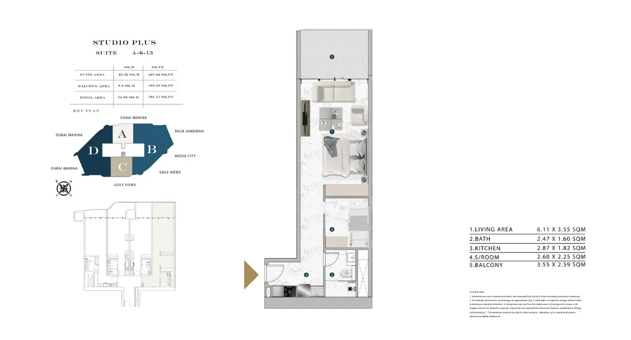 Floor plan for Type A613