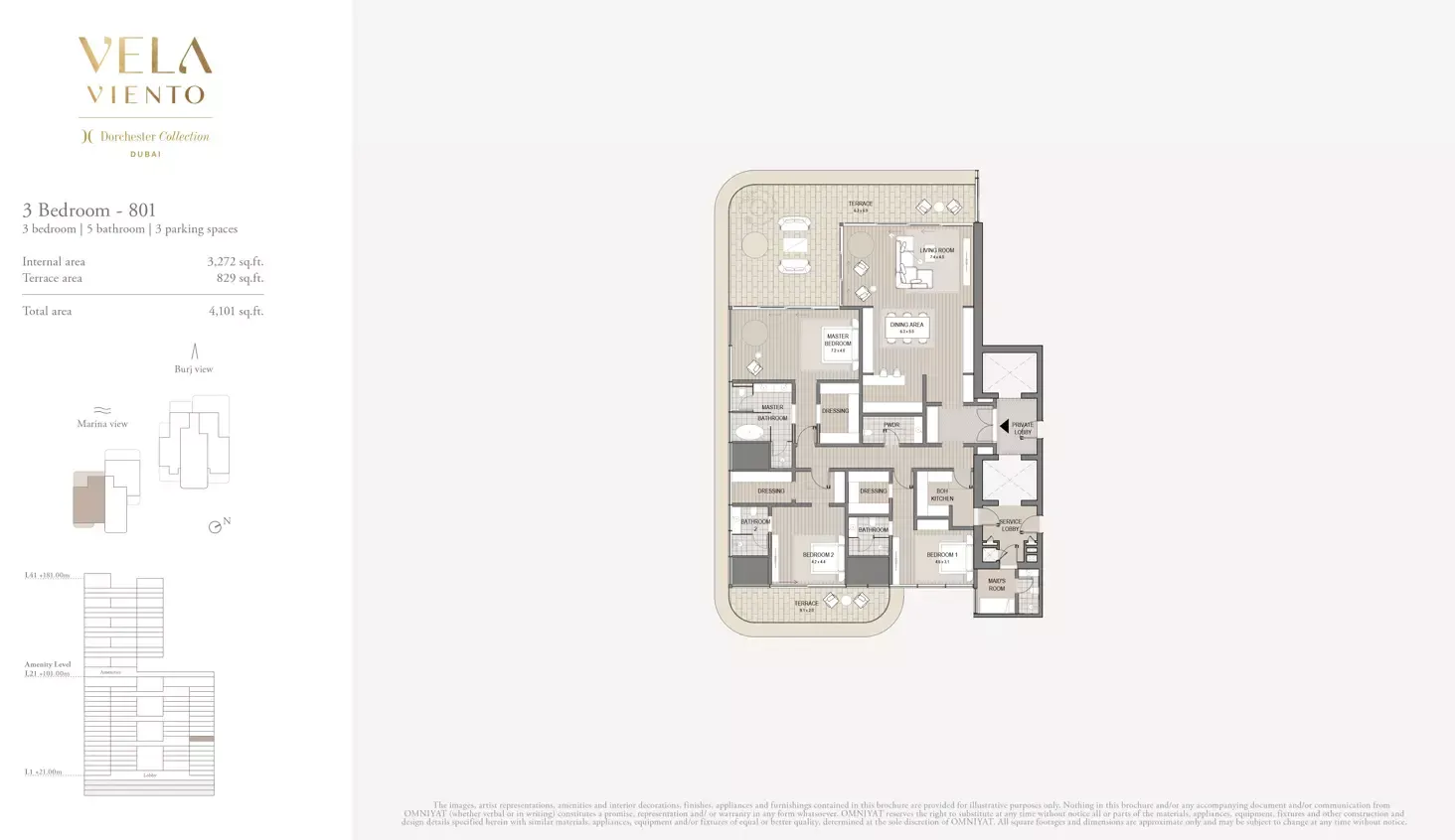 Floor plan for Type 801