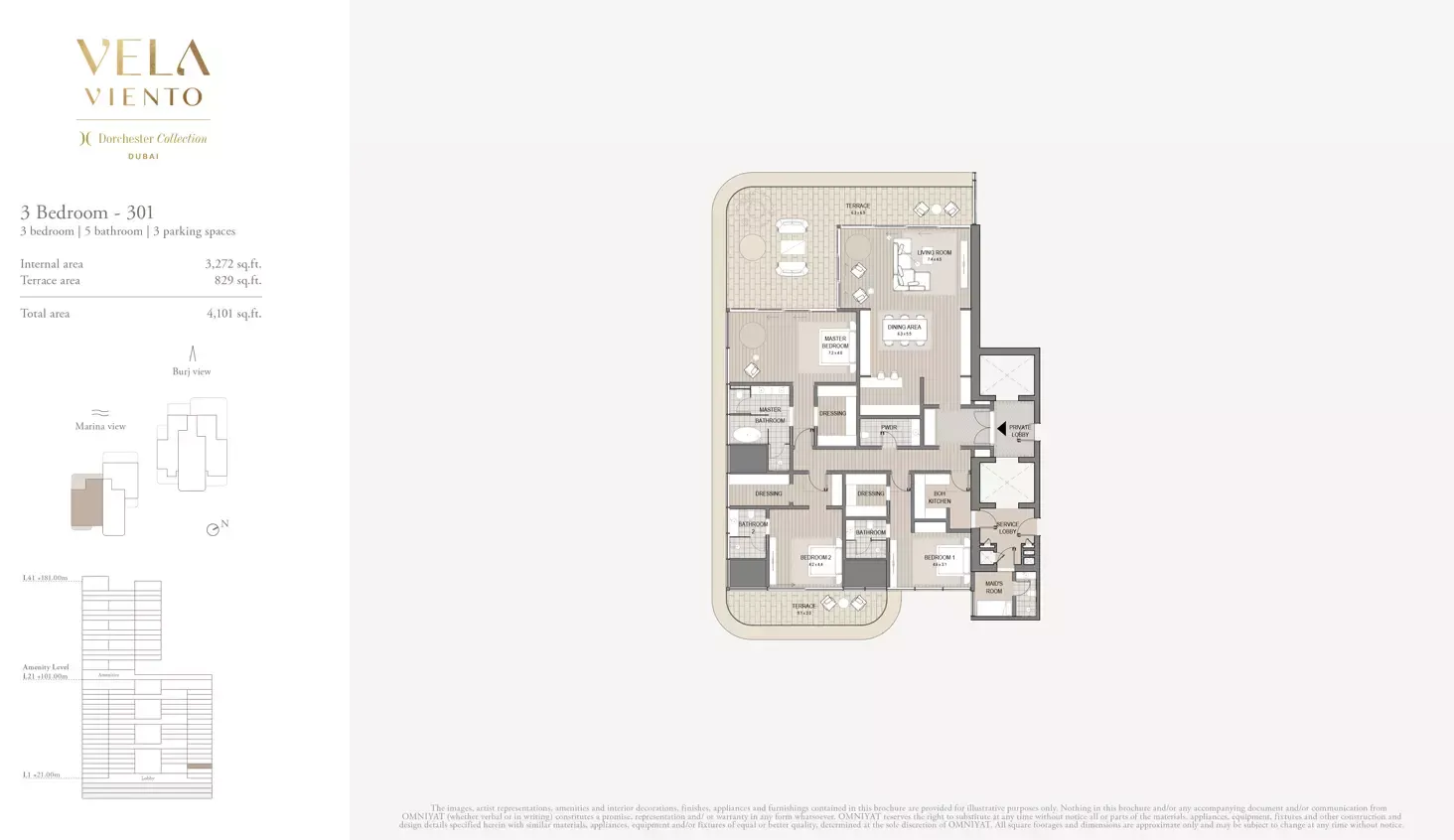 Floor plan for Type 301