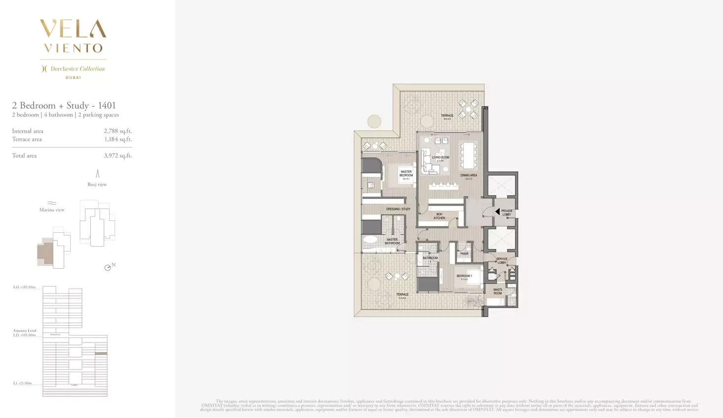 Floor plan for Type 1401