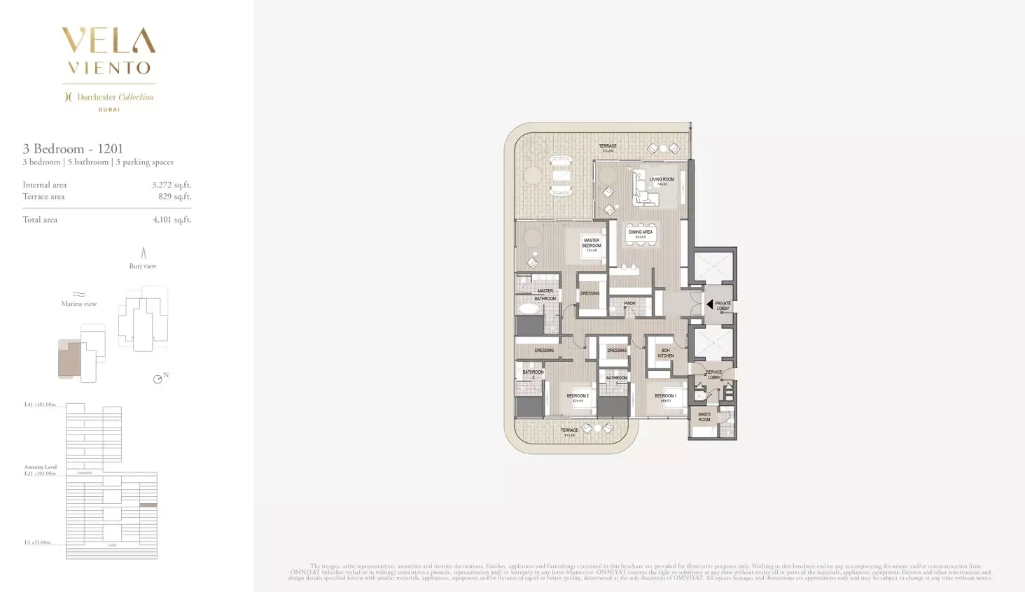 Floor plan for Type 1201