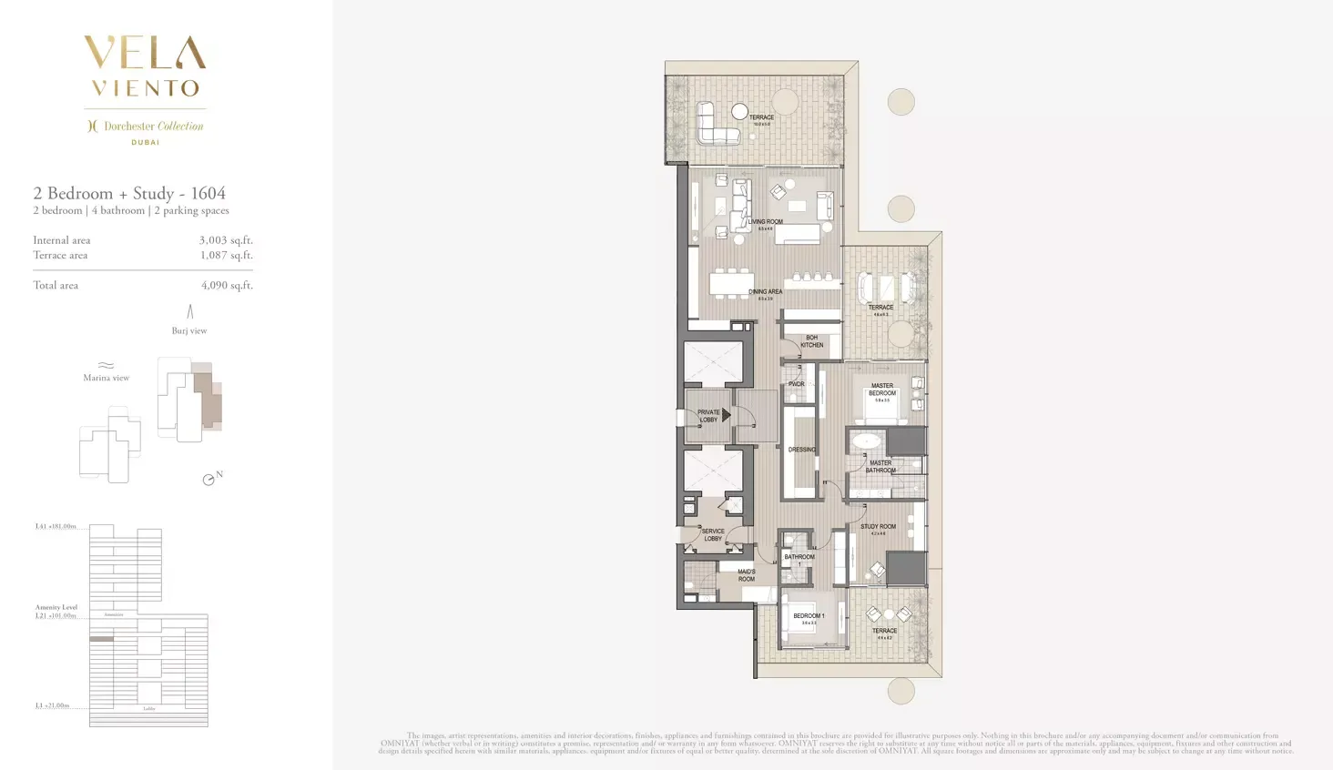 Floor plan for Type 1604
