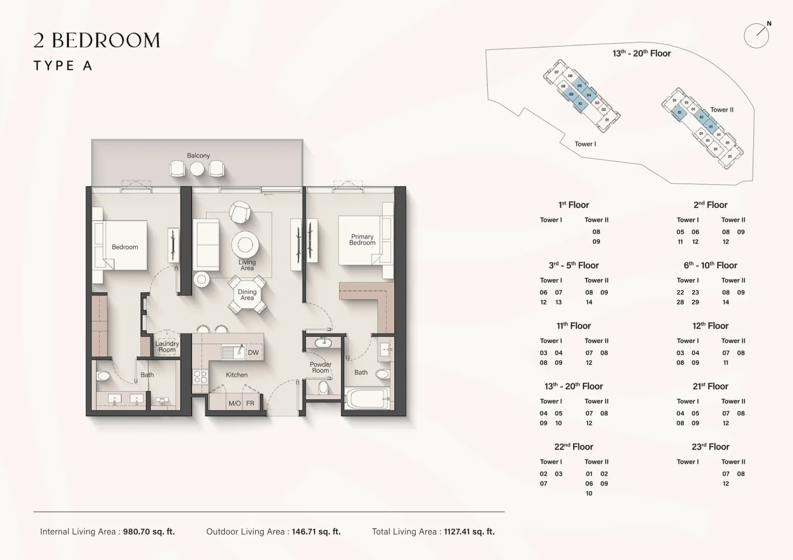 Floor plan for Type A