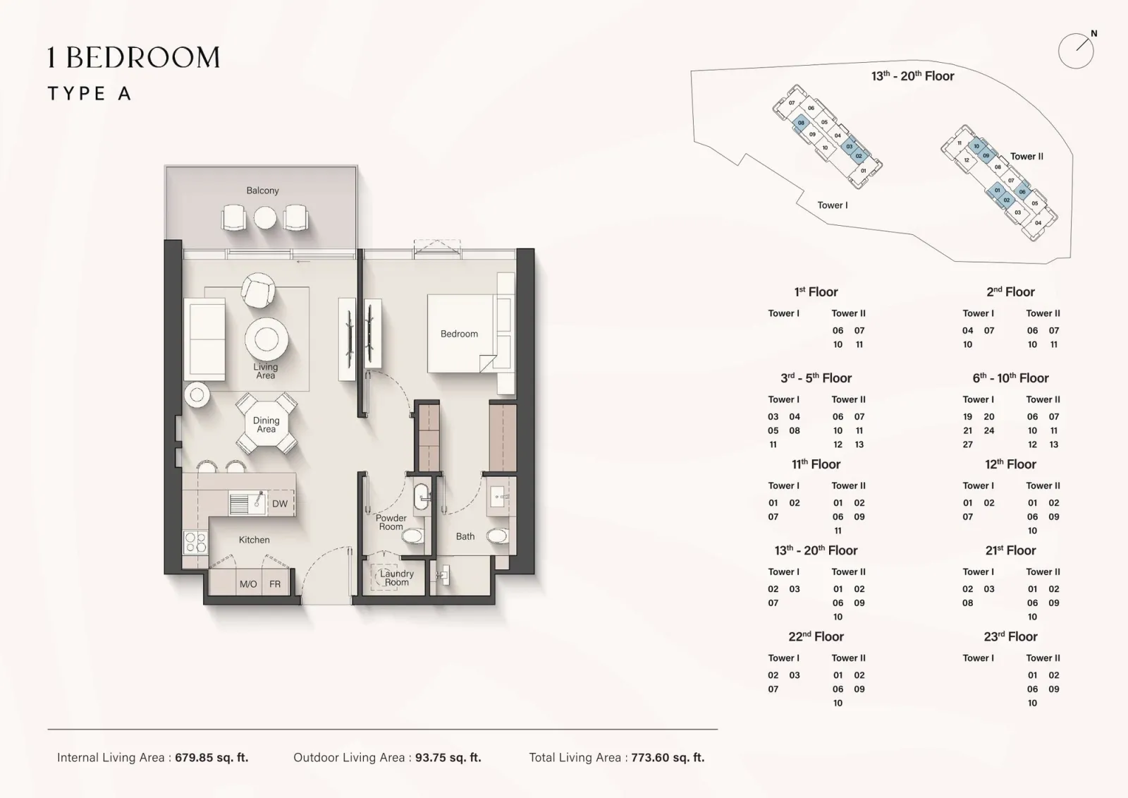 Floor plan for Type A